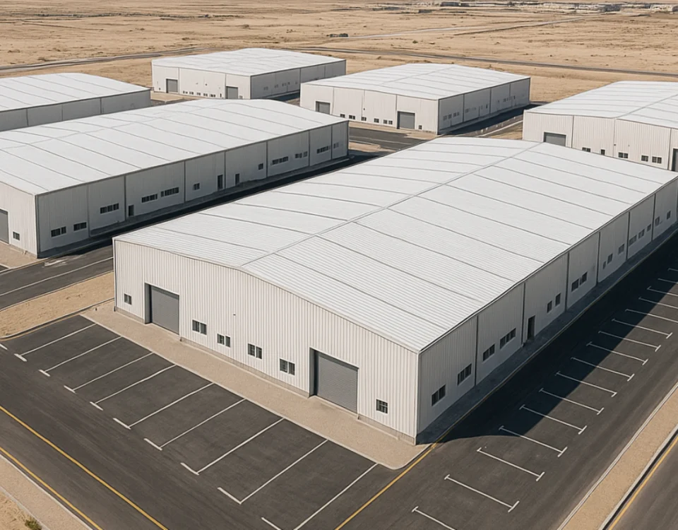 تطوير حديث يضم ثمانية مستودعات عالية الجودة