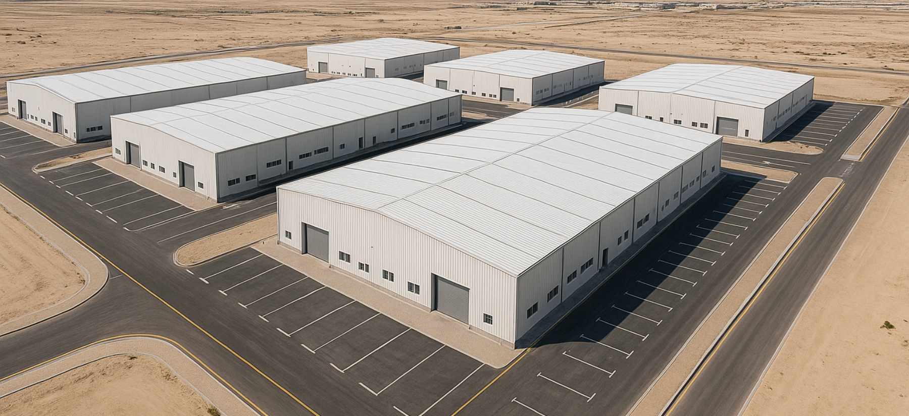 A modern development featuring eight high-quality warehouses